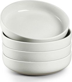 Pasta Bowls Set of 4, 33oz Large Salad Bowls for Home Kitchen, Ceramic Serving Plates for Soup, Cereal