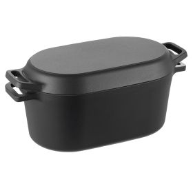 Enameled Cast Iron Dutch Oven, 3.5 Quart Pot with Lid and Dual Handles, Oven Induction Compatible up to 500°F