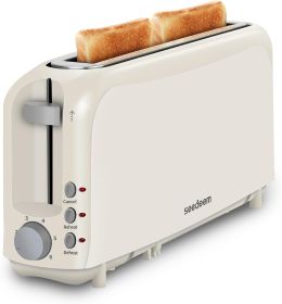 Slim Toaster, Single 10" Long Slot Toaster Fits Bagels & Artisan Bread, 6 Shade Settings, Cancel/Reheat/Defrost, Removable Crumb Tray