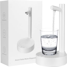 Smart Desktop Water Bottle Dispenser,USB Charging Automatic Drinking Water Bottle Pump for 5 Gallon & Universal Bottles