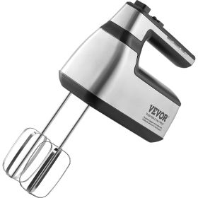 Cordless Electric Hand Mixer, 250W, Continuously Variable Electric Handheld Mixer, with Turbo Boost Beaters Dough Hooks Storage Bag