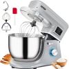 Stand Mixer, 660W Electric Dough Mixer with 6 Speeds LCD Screen Timing, Tilt-Head Food Mixer with 7.4 Qt Stainless Steel Bowl, Dough Hook
