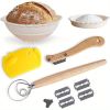Silicone Bread Proofing Baskets Sourdough Bread Making Kit A 9.8 inch (24.5 cm) Circle Foldable Proofing Bowl Supplies Set High Temperature Resistant