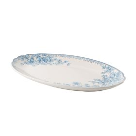 Stoneware 16-inch Serving Platter, Blue
