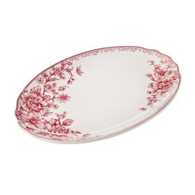 Stoneware 16-inch Serving Platter, Red