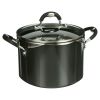 6 Qt Lock and Drain Charcoal Gray Pasta Pot