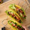 1pc Stainless Steel Burrito Pancake Stand; Taco holder Pancake Stand; W-shaped Taco Stand