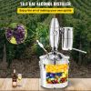 70L 18.5Gal Water Alcohol Distiller 304 Stainless Steel Alcohol Still Wine Making Boiler Home Kit with Thermometer for Whiskey Brandy Essential