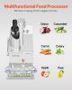 Food Processor Vegetable Chopper w/ 6 Blades Food-Grade Stainless Steel Blender
