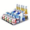1 Set 3/4/5 Rows Soda Can Dispenser, Refrigerator Bottle Can Organizer, Holds Up To 12 Cans