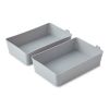 (4 pack) Flexible Drawer Storage Organizers, Gray, 2 Pack