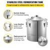 70L 18.5Gal Water Alcohol Distiller 304 Stainless Steel Alcohol Still Wine Making Boiler Home Kit with Thermometer for Whiskey Brandy Essential