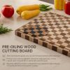 Kitchen cutting board, upgraded grid cutting board, acacia wood cutting board, board tray