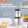Food Processor, Electric Meat Grinder with 4-Wing Stainless Steel Blades, 400W Electric Food Chopper, 8 Cup Stainless Steel Bowl