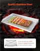 36x22 in Flat Top Griddle Stainless Steel Universal BBQ Grill Pan