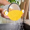 1pc Pasta Strainer - Cute Monster Eye Design - BPA Free Food Strainer For Kitchen - Noodle And Pot Strainer
