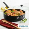 6 Quart Nonstick Jumbo Cooker / Chef's Pan with Helper Handle and Glass Lid, Great for Family Meals,