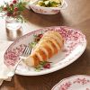 Stoneware 16-inch Serving Platter, Red