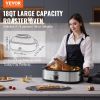 Electric Roaster Oven, 18 QT Turkey Roaster Oven with Self-Basting Lid, 1450W Roaster Oven with Defrost & Warm Function, Adjustable Temperature