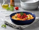 Pasta Bowl, Salad Bowls, Soup, Serving Bowls, Ceramic, Large Capacity, Microwave & Dishwasher Safe, Set of 4, 40 Oz, (Cobalt)