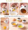 2Pcs Egg Separator Egg Yolk White Separator;  Ceramic Creative Cute Cartoon Style Egg Filter Splitter Opeaner Automatic Separation