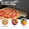 15.7" x 13.7" x 4"Portable Pizza Oven for Outdoor Camp Stove and Indoor Gas Range,Stove Burner Top Pizza Box with Pizza Stone,Black