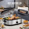 Electric Roaster Oven, 18 QT Turkey Roaster Oven with Self-Basting Lid, 1450W Roaster Oven with Defrost & Warm Function, Adjustable Temperature