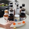 1pc Spice Racks; Rotatable Storage Tray; Salt; Sauce And Vinegar Countertop Storage Rack;Kitchen Supplies; 8.7in/2.95i