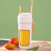 Portable Wireless Blender With The Straw; USB Travel Juice Cup Baby Food Mixing Juicer Machine With Updated 8 Blades With Powerful Motor 3000mAh Rech