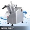 110V Commercial Food Processor 2 Feeding Holes, 550W Electric Vegetable Slicer 1600 RPM, Stainless Steel Vegetable Processor Detachable 6-blades