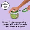 VeggiChop Hand-Powered Food Chopper (Arugula), 5.5" x 5.5" x 5"