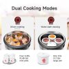 Electric Stew Pot, 8.5Qt Stainless Steel Inner Pot with 5 Ceramic Liners (3.5L + 4 Ã— 0.45L), Dual Cooking Modes