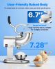 Commercial Ice Crusher 440LBS/H Electric Snow Cone Maker Shaved Ice Silver