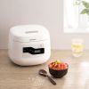 Ceramic Rice Cooker, 4 Cups Uncooked Rice Cookers with Pure Ceramic Inner Pot, 24h Delay Start, 2L, White