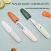 Green 2-in-1 Multi-Function Fruit Knife - Peeling & Slicing Tool for All Fruits - Easy to Use
