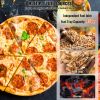 12" Outdoor Pizza Oven Portable Wood Pellet Pizza Oven Iron Spray Camping