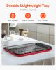 Plastic Serving Trays 17x10.35 Inch Anti-Slip  2-Pack