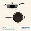 6 Quart Nonstick Jumbo Cooker / Chef's Pan with Helper Handle and Glass Lid, Great for Family Meals,