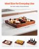 Serving Tray 17x12.2 Inch Acacia Food Serving Table with Handles