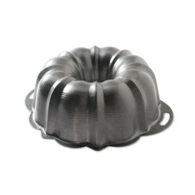 12 Cup Nonstick Formed Aluminum Bundt Cake Pan, 11.8" x 10.4" x 3.6", Gray
