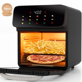 Air Fryer 12QT Convection Oven with 10-in-1 Multi Function, Visible Window and Touchscreen, Black Air Fryer 12QT Convection Oven with 10-in-1 Multi Function, Visible Window and Touchscreen, Black