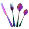 4Pcs Flatware Set Stainless Steel Silverware Cutlery Kitchen Utensil Set