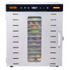 Food Dehydrator Machine, 10 Stainless Steel Trays, 1000W Electric Food Dryer with Digital Adjustable Timer & Temperature for Jerky, Herb, Meat
