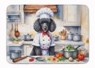 Black Poodle The Chef Memory Foam Kitchen Mat Machine Washable Anti-Fatigue Mat Cushion Comfort Bath Mat or Kitchen Rug