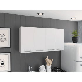 Wall Cabinet, Two Spacious Divisions, Four Doors