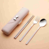 Travel cutlery set, 18/8 stainless steel cutlery, Reusable utensils set with case