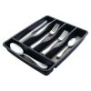 4 Pack Silverware Organizer, Small, Black