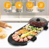 2 in 1 Electric Hot Pot with BBQ Grill Cooker Smokeless Non-Stick Korean BBQ Grill,Temperature Control