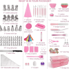 Cake Decorating Supplies 359-Piece Piping Bags and Tips Set Cake Decorating Kit with 60 Piping Tips Cake Decorating Tools with Multi-Purpose 3-Layer T