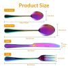 4Pcs Flatware Set Stainless Steel Silverware Cutlery Kitchen Utensil Set